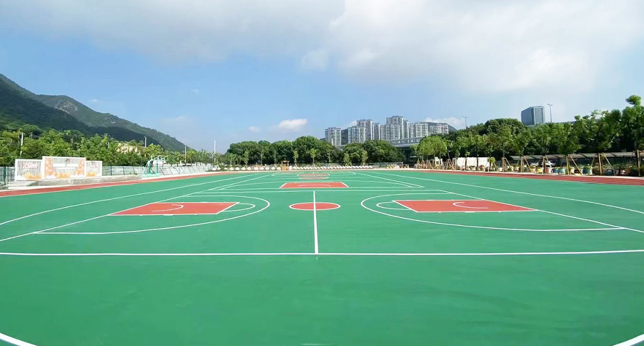浙江南堡小学丙烯酸球场2548平